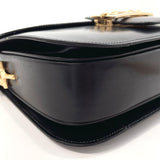 CELINE Shoulder Bag F/02 vintage leather Black Black Women Used - JP-BRANDS.com
