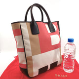 BALLY Tote Bag BENNAS canvas/leather Brown pink Women Used - JP-BRANDS.com