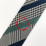 HERMES tie Check pattern silk gray mens Used - JP-BRANDS.com