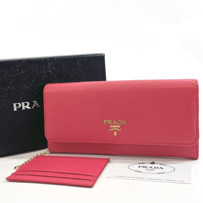 PRADA purse 1M1132 Safiano leather pink Women Used