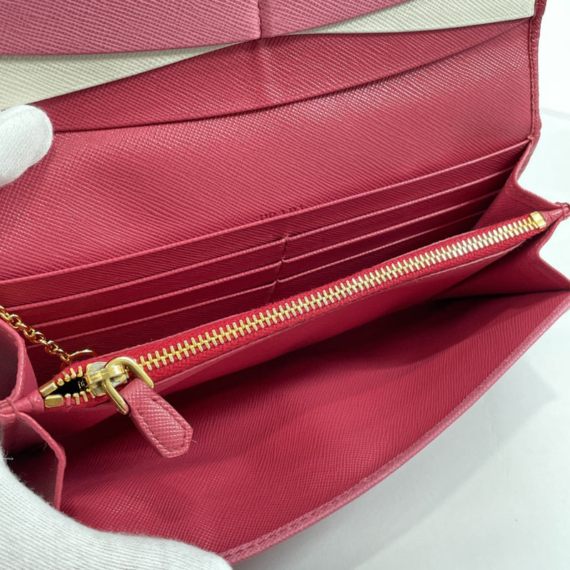 PRADA purse 1M1132 Safiano leather pink Women Used