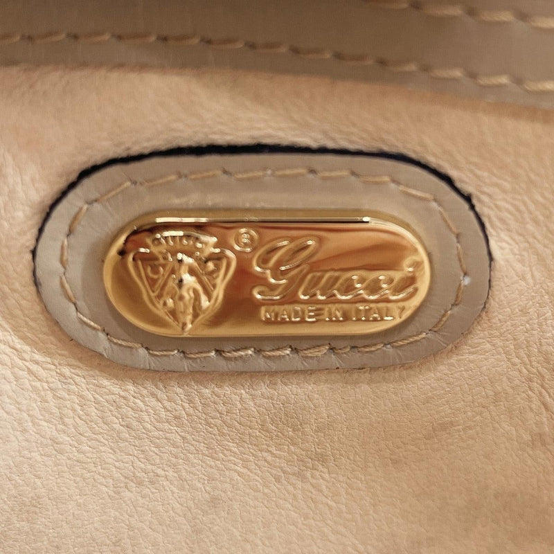 GUCCI Shoulder Bag vintage leather beige Women Used - JP-BRANDS.com