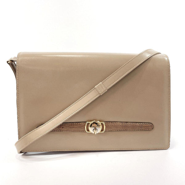 GUCCI Shoulder Bag vintage leather beige Women Used - JP-BRANDS.com