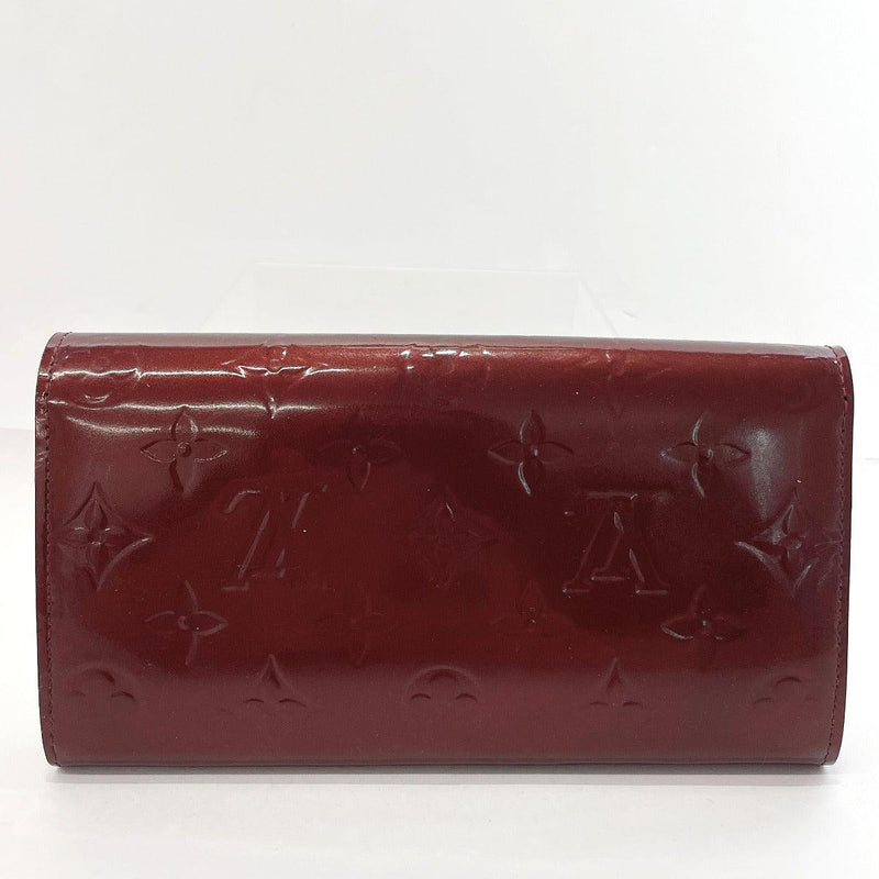 LOUIS VUITTON purse M91521 Portefeiulle Sarah Monogram Vernis wine-red Women Used - JP-BRANDS.com