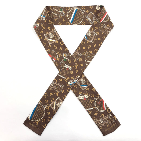 Louis Vuitton - Monogram Trunks & Bags Silk Scarf Brown