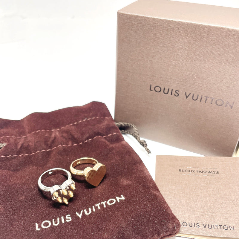 LOUIS VUITTON Ring M67105 Burke Spyky Valentine metal #10(JP Size) gold gold Women Used
