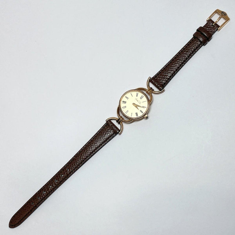 GUCCI Watches 6000.2.L quartz vintage Stainless Steel/leather gold gold Women Used - JP-BRANDS.com