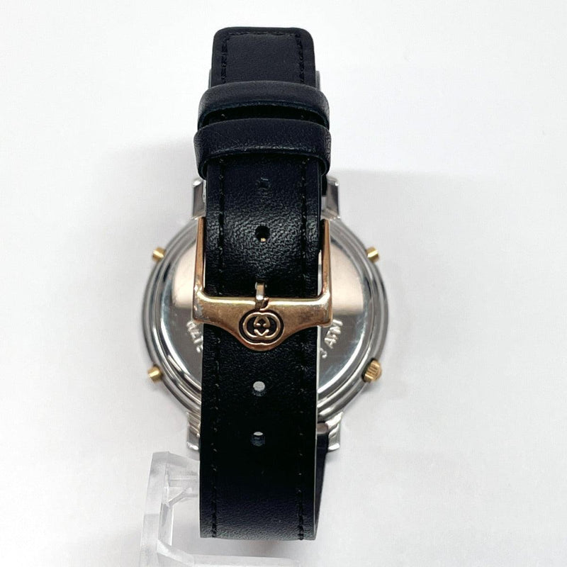 GUCCI Watches 8300 Chronograph Quartz Stainless Steel/leather Black Black mens Used - JP-BRANDS.com