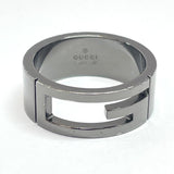 GUCCI Ring Cutout G Silver925 #16(JP Size) Black mens Used - JP-BRANDS.com