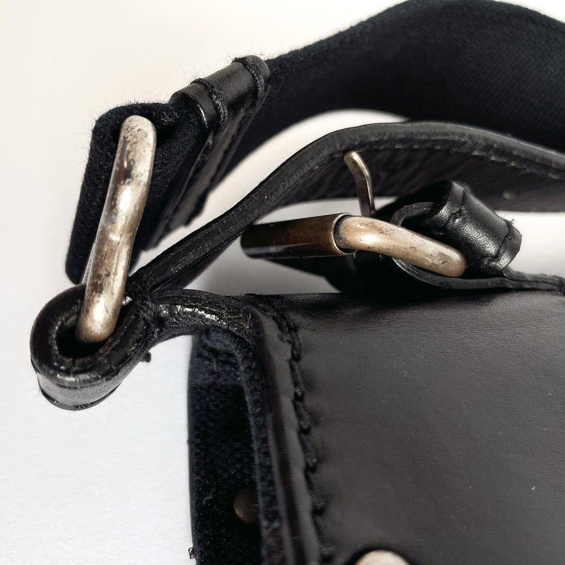 Saint Laurent Black Canvas Rivington Case Messenger Bag