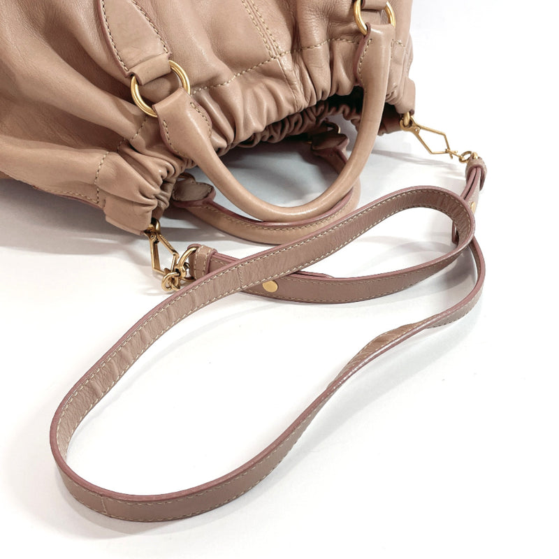 MIUMIU Handbag 2way leather pink pink Women Used