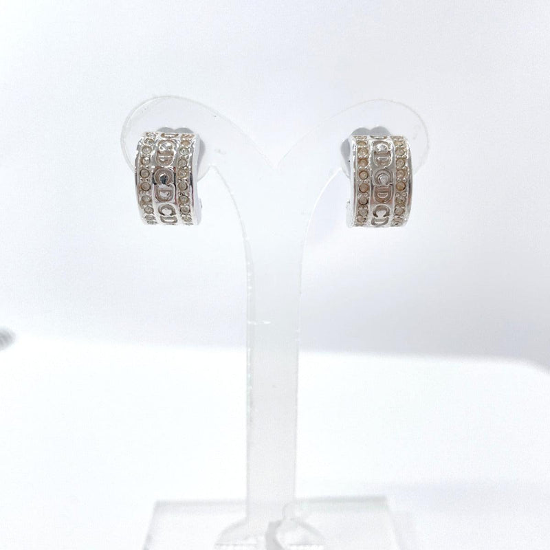 Christian Dior Earring vintage metal/Rhinestone Silver Women Used - JP-BRANDS.com