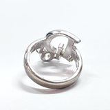 Christian Dior Ring Rhinestone/metal #11(JP Size) Silver Women Used - JP-BRANDS.com