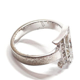 Christian Dior Ring Rhinestone/metal #11(JP Size) Silver Women Used - JP-BRANDS.com