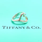 TIFFANY&Co. Ring Open Heart Small Elsa Peretti Silver925 #8(JP Size) Silver Women Used