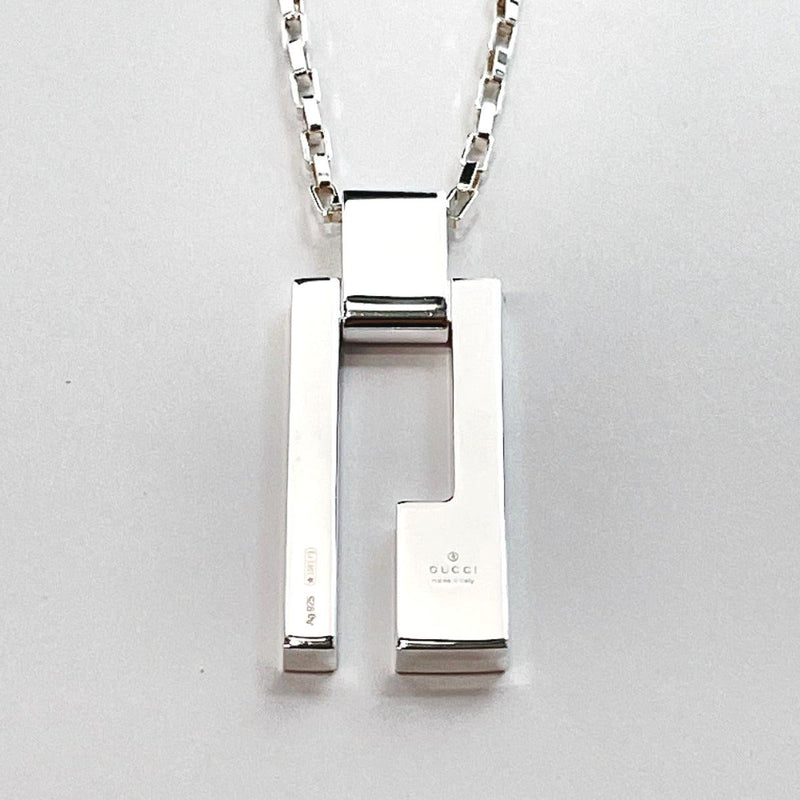 GUCCI Necklace Gwith logo Silver925 Silver unisex Used - JP-BRANDS.com