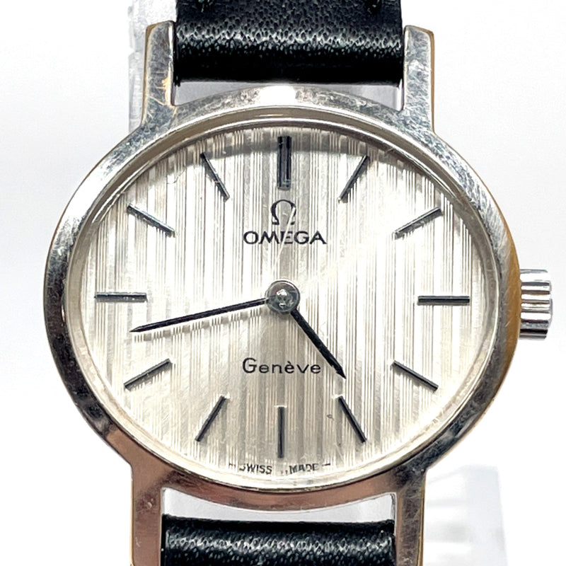 OMEGA Watches 620 Geneva Hand Winding vintage Stainless Steel/leather Silver Silver Women Used