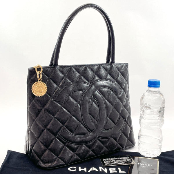 CHANEL Tote Bag Standard Matt caviar skin Black Women Used - JP-BRANDS.com