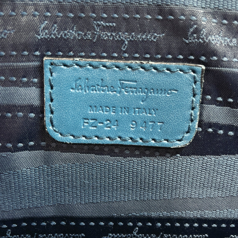 Salvatore Ferragamo Briefcase FZ-24 leather blue mens Used