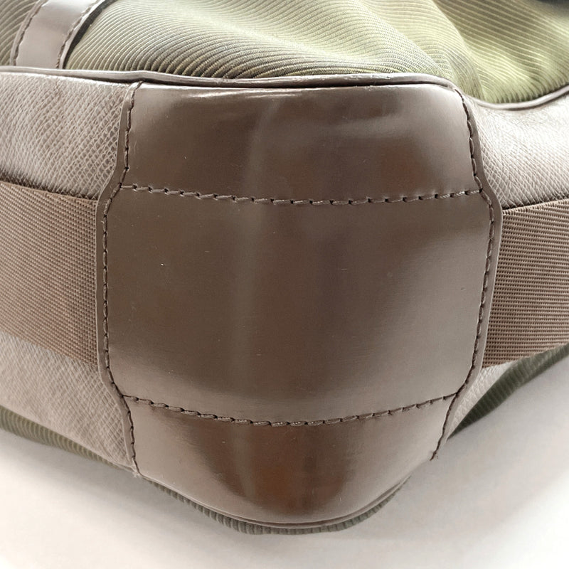 LOUIS VUITTON Shoulder Bag M30168 Del Soo Grizzly Taiga/Nylon Brown Br –