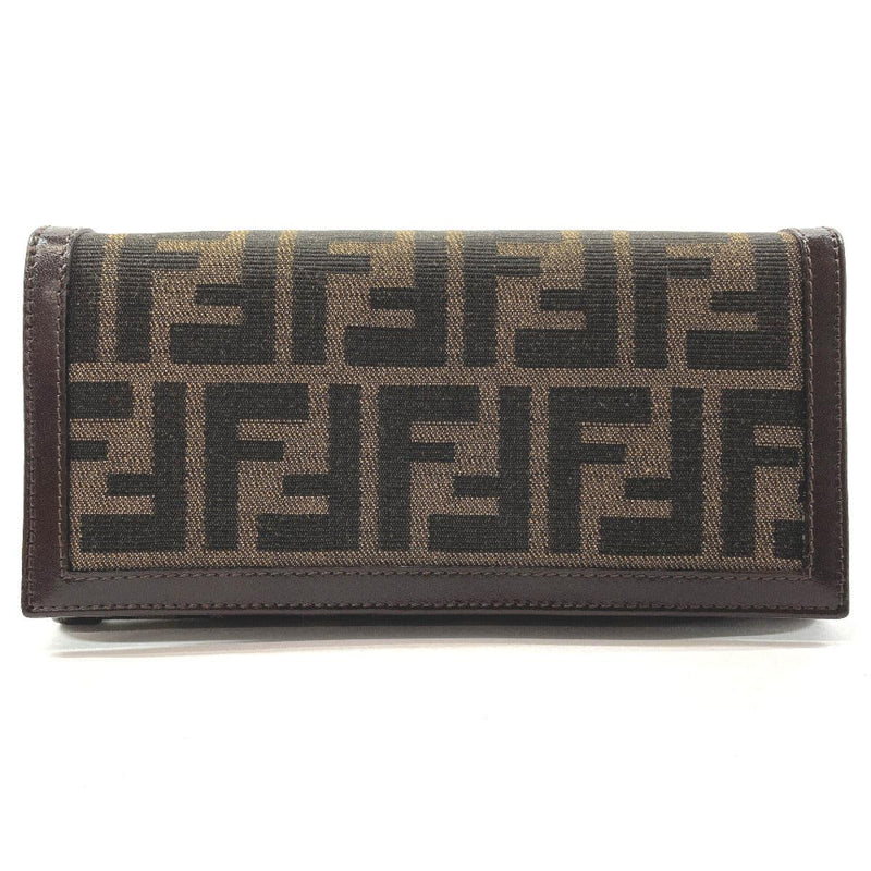 FENDI purse Zucca canvas/leather Brown Women Used - JP-BRANDS.com