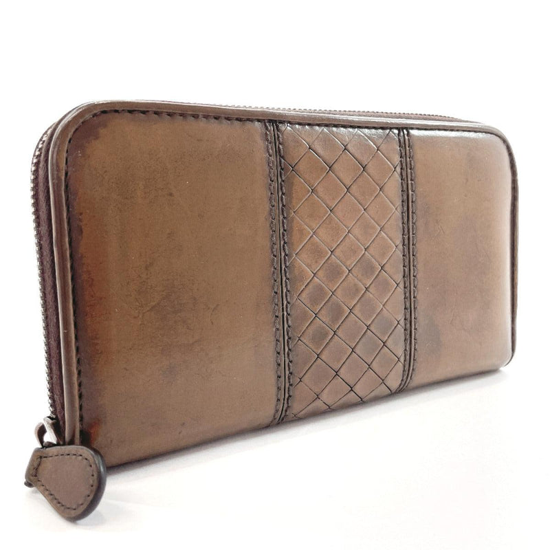 BOTTEGAVENETA purse Zip Around leather Brown mens Used - JP-BRANDS.com