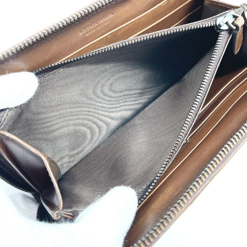 BOTTEGAVENETA purse Zip Around leather Brown mens Used - JP-BRANDS.com