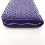 BOTTEGAVENETA purse Zip Around Intrecciato leather purple mens Used - JP-BRANDS.com