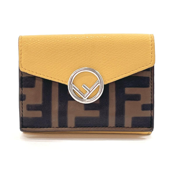 FENDI Tri-fold wallet 8M0395 leather yellow yellow Women Used - JP-BRANDS.com