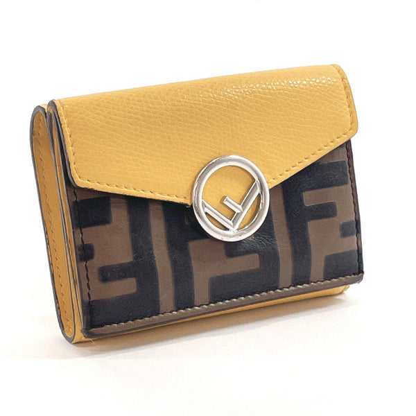 FENDI Tri-fold wallet 8M0395 leather yellow yellow Women Used - JP-BRANDS.com