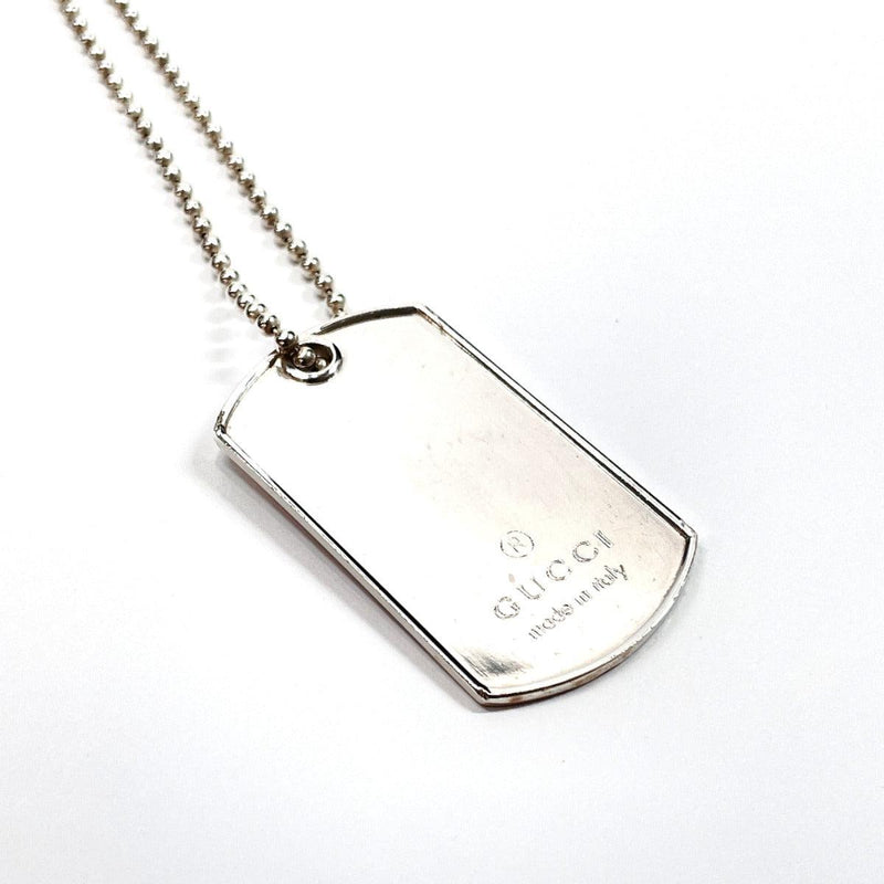 GUCCI Necklace 1561 F1 Dog tag Ball chain Silver925 Silver mens Used - JP-BRANDS.com