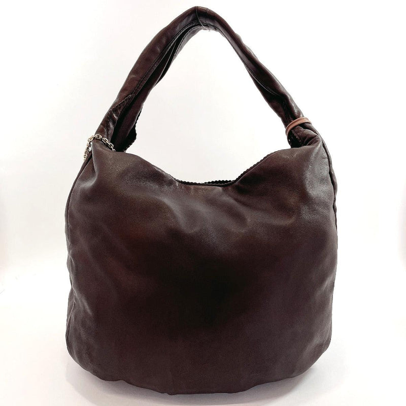 LOEWE Shoulder Bag anagram leather Dark brown Women Used - JP-BRANDS.com