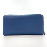 PRADA purse Round zip leather blue unisex Used