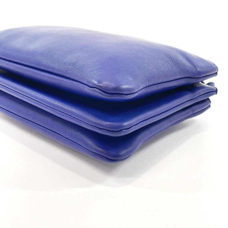 CELINE Shoulder Bag 165113ETA 07IN trio leather blue Women Used