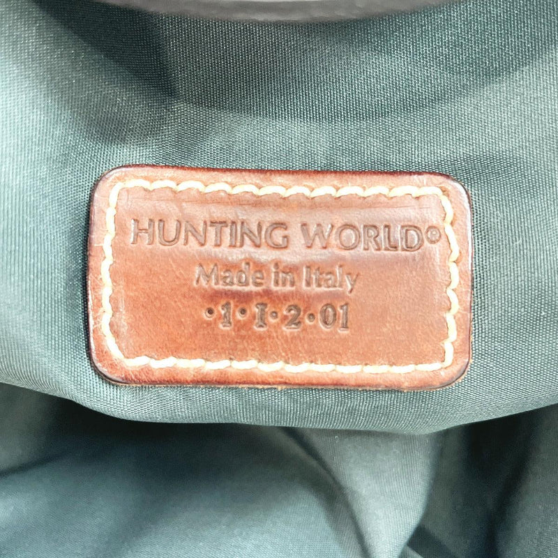 HUNTING WORLD Tote Bag ・1・1・2・01 tweed/leather green Women Used - JP-BRANDS.com