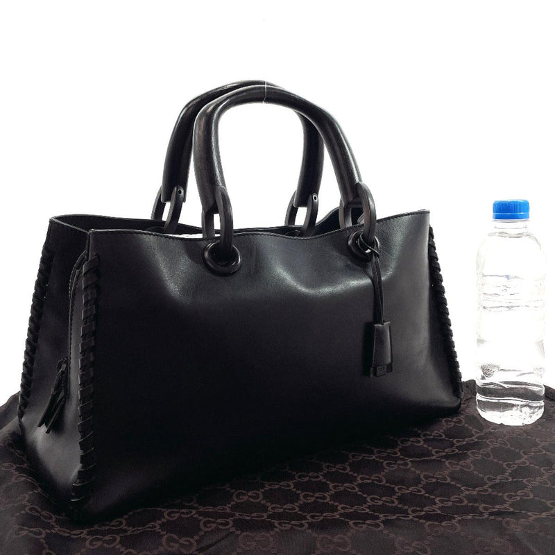 GUCCI Handbag 106238 Wood leather/Wood Black Women Used - JP-BRANDS.com
