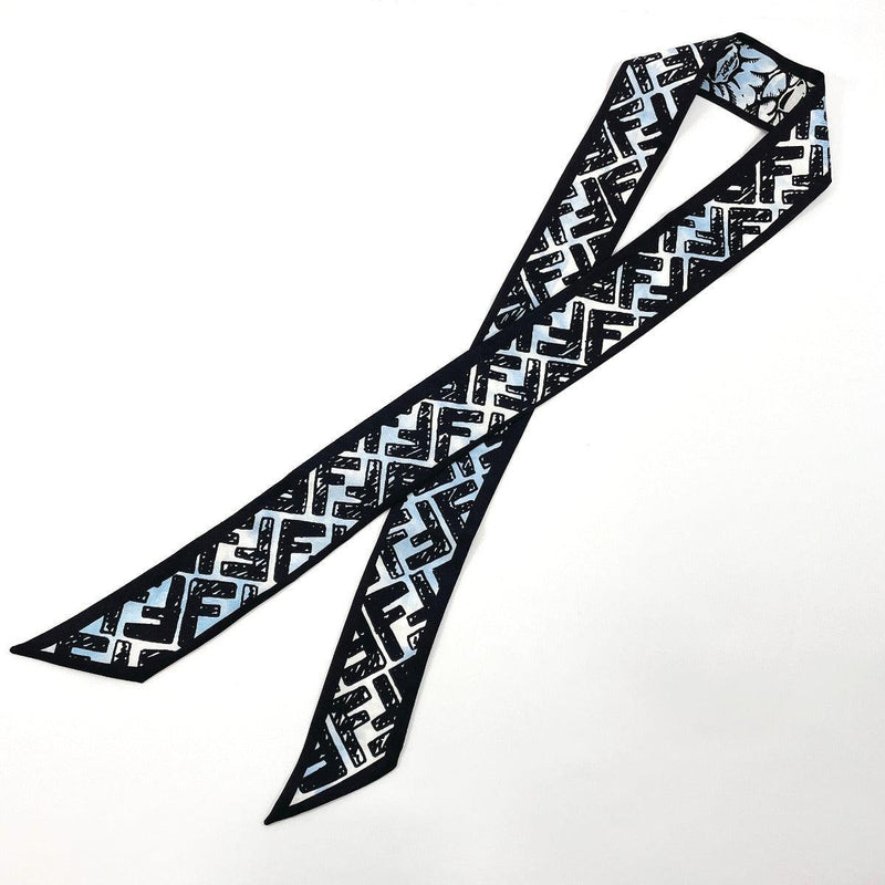 FENDI scarf Rappie Twilly silk Black Black Women Used - JP-BRANDS.com