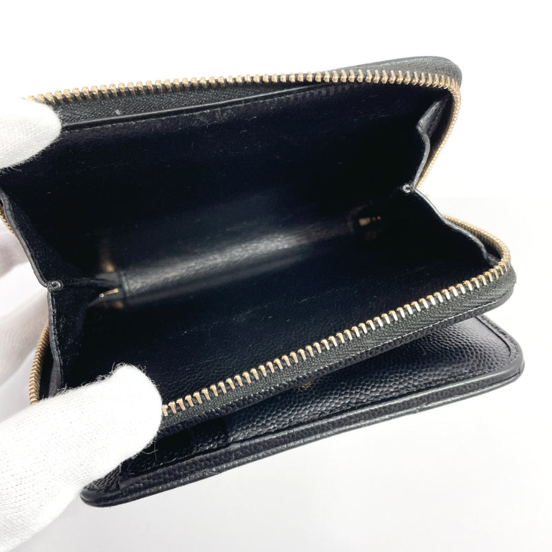 SAINT LAURENT wallet leather Black Women Used