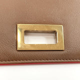 FENDI purse 8M0308 Peekaboo Continental leather Brown Brown Women Used - JP-BRANDS.com