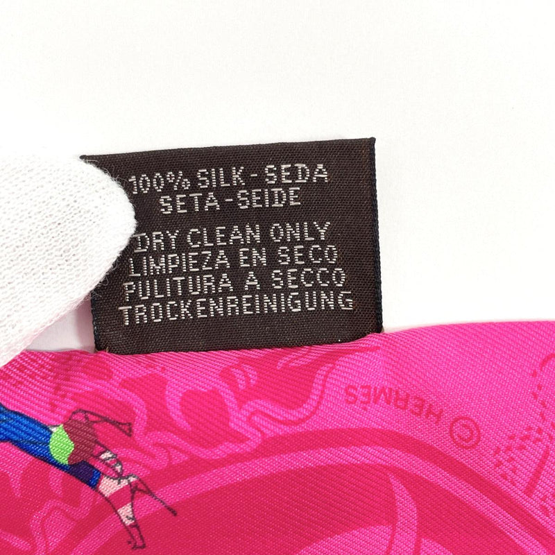 Hermès Hot Pink Flower Twilly Bracelet Scarf