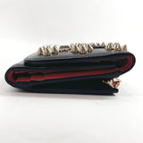 Christian Louboutin Tri-fold wallet Studs leather Black Black Women Used - JP-BRANDS.com
