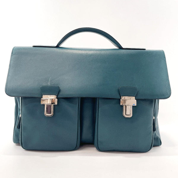 BALLY Business bag leather blue mens Used - JP-BRANDS.com
