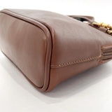 GUCCI Shoulder Bag 007・2865 Bamboo 2way leather/Bamboo Brown Women Used - JP-BRANDS.com