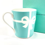 TIFFANY&Co. Tableware ribbon Mug Pottery blue unisex New
