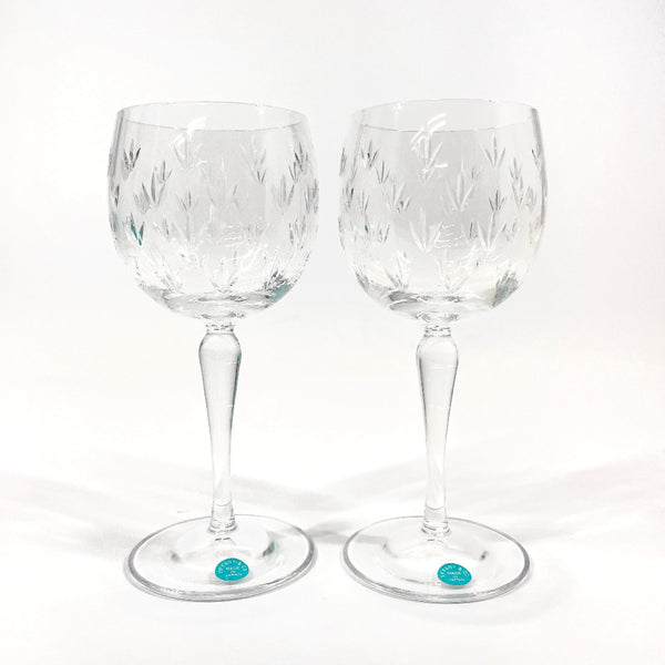 TIFFANY&Co. Tableware wine glass Pair glass Glass clear unisex New