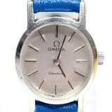 OMEGA Watches Geneva Hand Winding Stainless Steel/leather Silver Silver Women Used