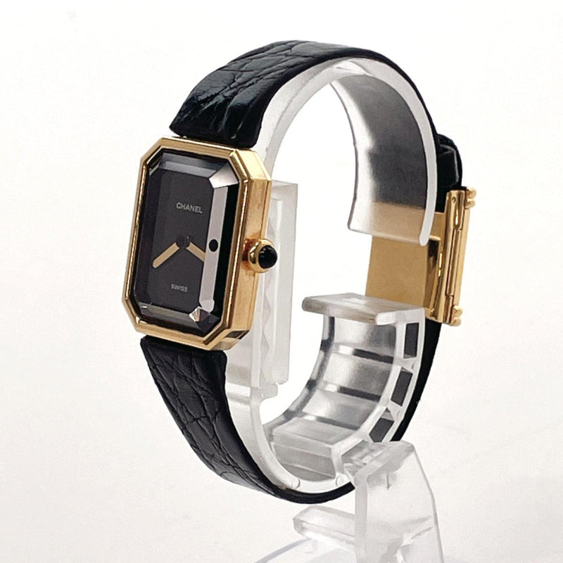 CHANEL Premiere Ribbon Watch H6125 Black Dial Yellow Gold Titanium