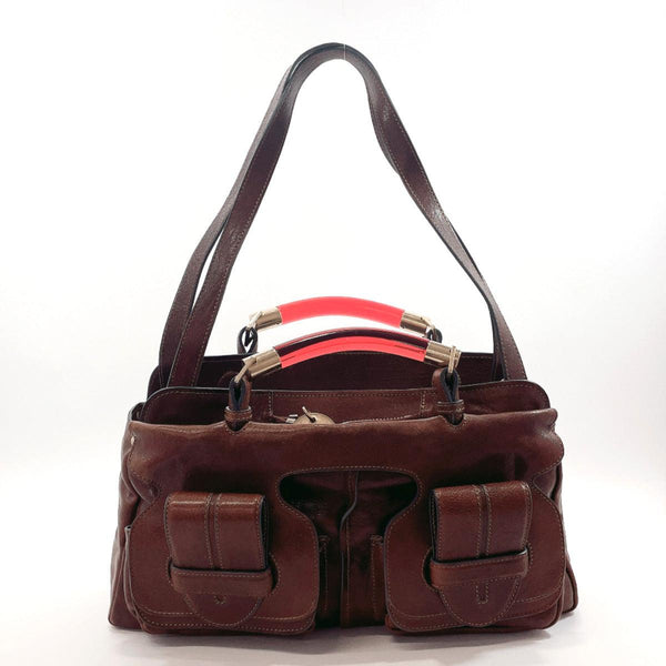 Chloe Shoulder Bag 2way leather Brown Women Used - JP-BRANDS.com