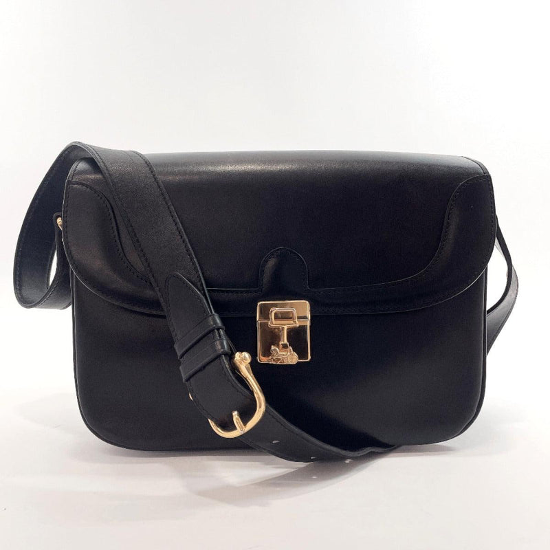 CELINE Shoulder Bag vintage Carriage leather Black Women Used - JP-BRANDS.com