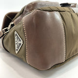 PRADA Shoulder Bag Nylon/leather khaki khaki mens Used